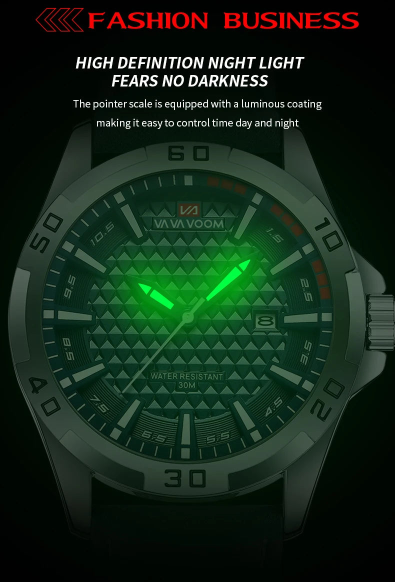Stainless Steel Men Quartz Watch Business Fashion 45mm Calendar Clock Silver Sports 3Bar Waterproof Gift Wristatch for Men Reloj