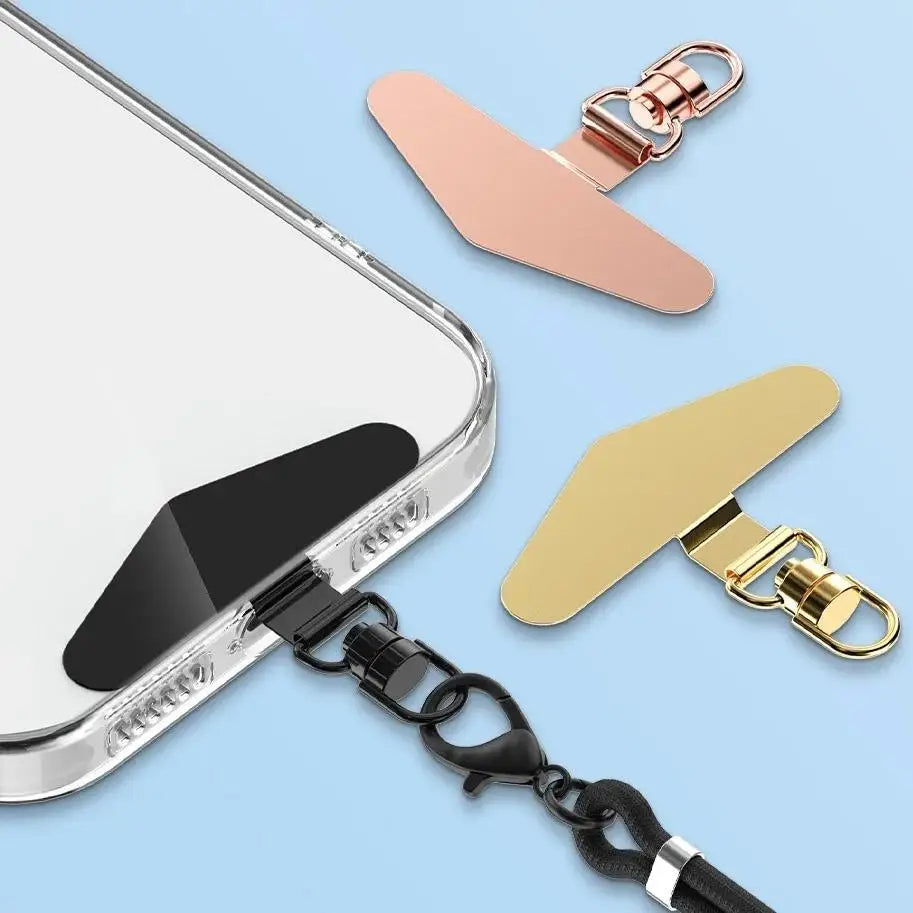 360° Rotation Metal Steel Phone Tether DYM Cell Phone Lanyard Patch Gasket Universal Cellphone Lanyard Safety Connecter Piece