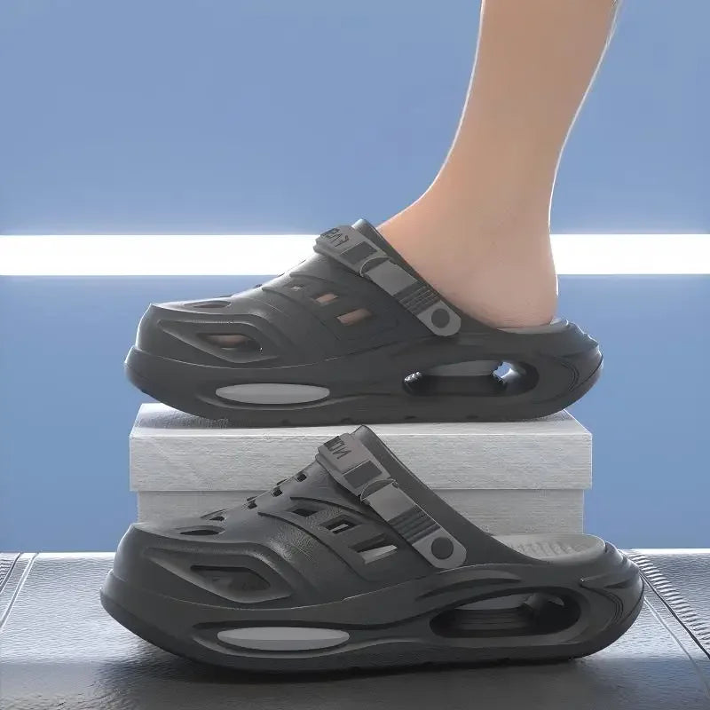 2026 Men's And Women's Cave Shoes Fashion Breathable Sandals With Removable Insoles Non-slip Cushioned Thickened Soft Slippers