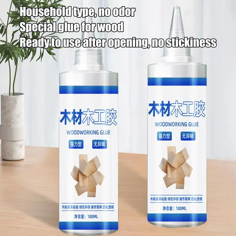 Wood Glue For Furniture 180ml Carpenter Glue Transparent Eco-Friendly Wood Adhesive Professional Safe Glue Multi-Functional