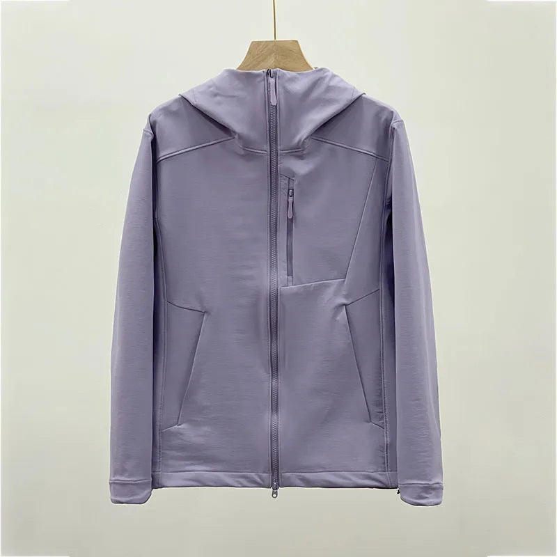 2026 Outdoor Soft Shell Mountaineering Casual Cycling Sports Windproof and Rainproof Camping Men's and Women's Hooded Jackets