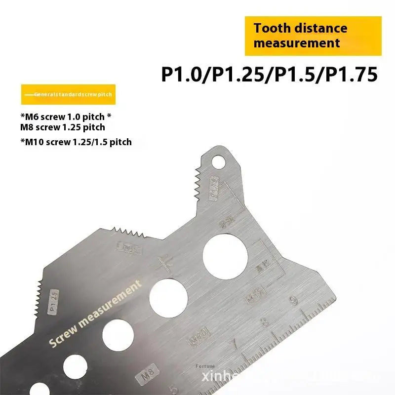 NEW Screw Thread Pitch Gauge Ruler Measuring Tool Bolt Nut Metric Machining Threads Screw Cutting Gauge Angle Model Measuring