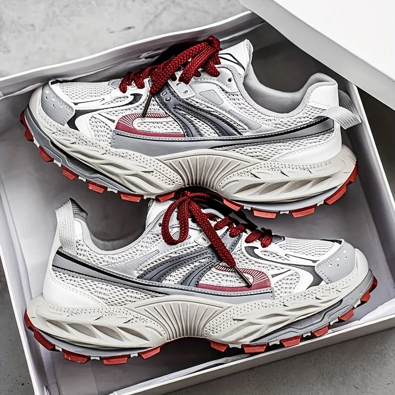 Men'S Breathable New Mesh Thick-Soled Chunky Ah Gan Men'S Shoes Casual Height-Increasing Popular Sneakers