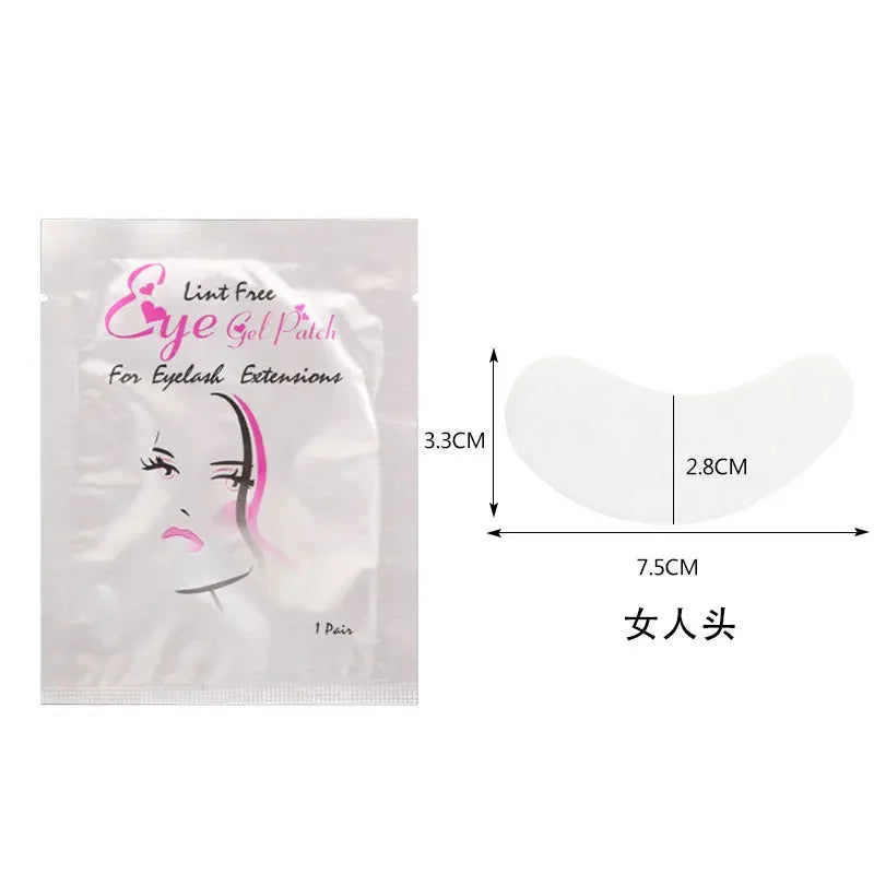 200 Pares de Pensos para Olhos, Almofadas de Isolamento, Adesivos de Hidrogel para Remoção, Juntas para Extensão de Pestanas, Ferramentas de Maquilhagem