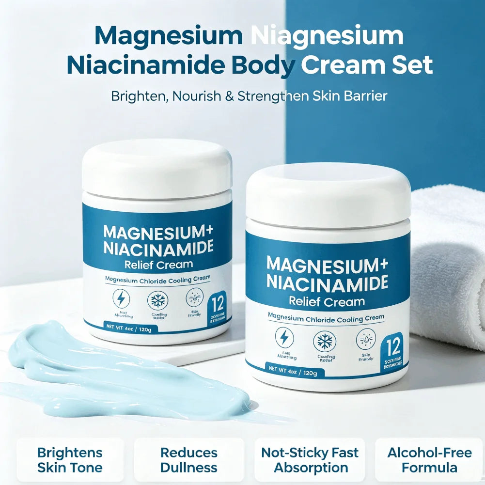 Niacinamide Magnesium Relief Body Cream Alcohol-Free Hydrating Repair Lotion For All Skin Types Sensitive Dry Skin Care