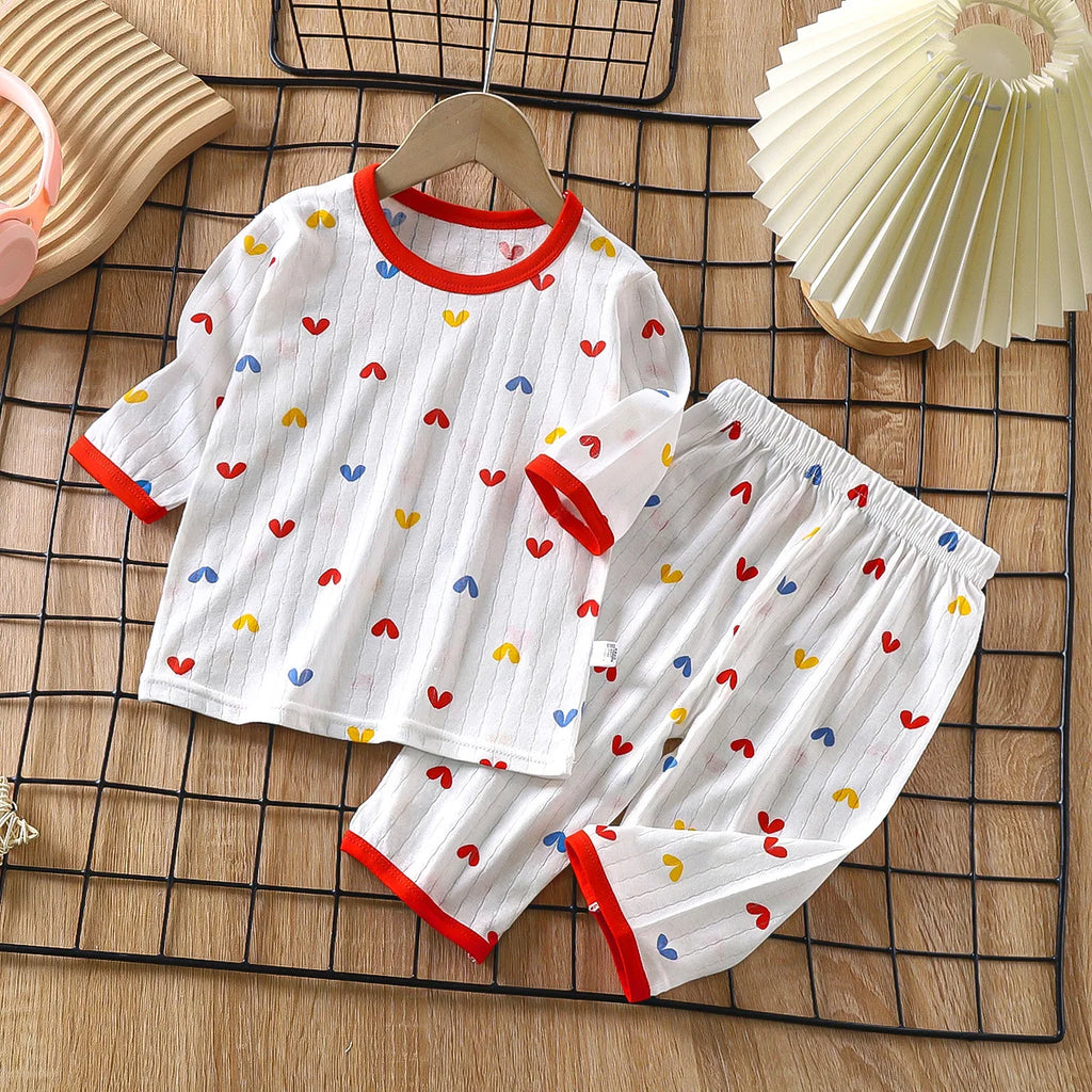 Baby Pajamas Sets Cotton Child Pajamas Toddler Long Sleeve Baby Nightwear Pyjamas Kids Cartoon Homewear Clothes