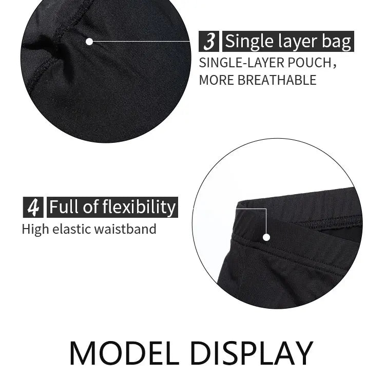 Men's Ice Silk Boxers Breathable Panties Male Large Ultra Thin Boxer Shorts Sexy Underwear