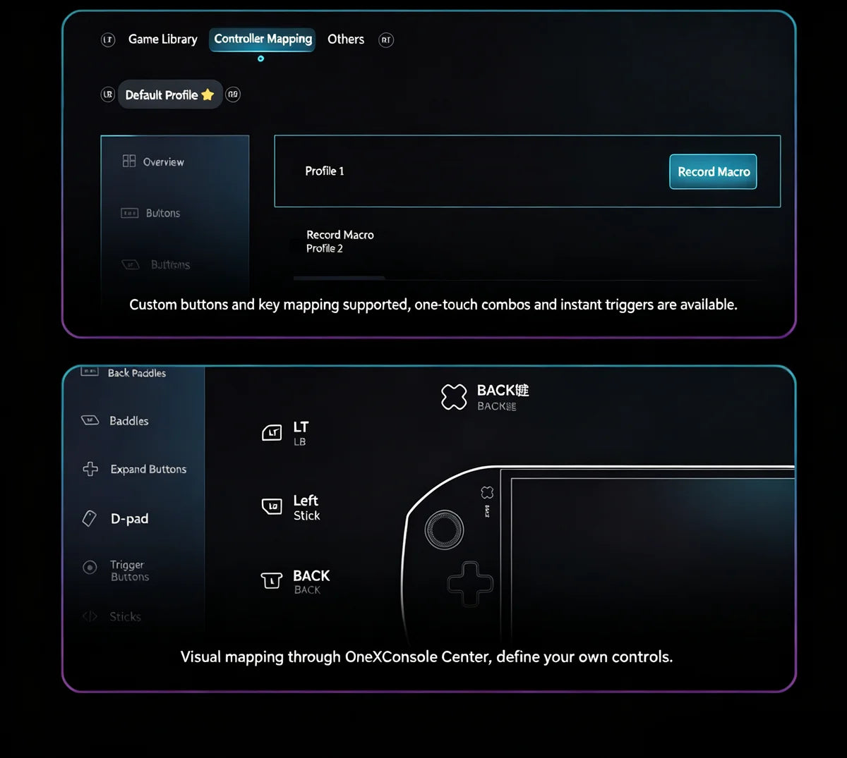 OneXPlayer APEX AIR Windows Handheld Game Console Intel Arc G3E 8" 120Hz VRR Screen 85Wh Swap Battery Dual SSD Cooling Gaming PC