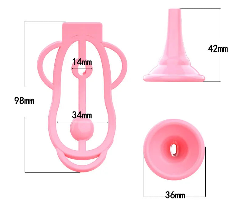 Sissy Training Pink ADJUSTABLE G-STRING For Fufu Clip, Chastiry Panties, Anti-Falling Harness for Male Chastity Cage