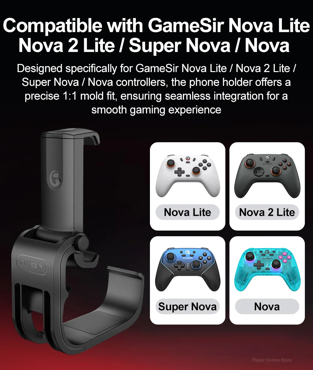 GameSir Gamepad Mobile Phone Clip Stand for Nova Lite Nova 2 Lite Super Nova Controle Foldable Design Fit Width 75-102mm