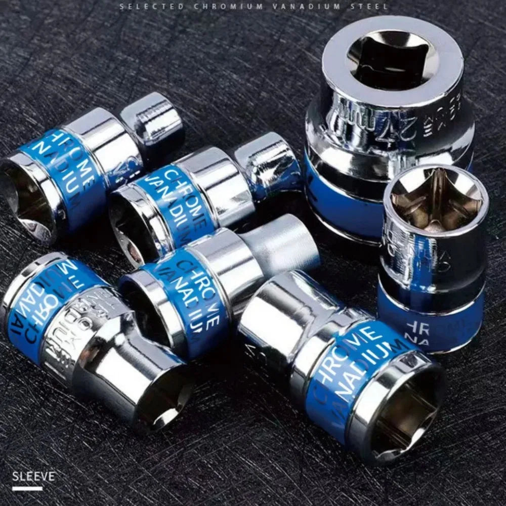 8mm-32mm 1/2" Drive Deep Impact Socket Set Drive Metric Wrench Socket Deep Impact Socket Pneumatic Wrench Head Tire Removal Tool