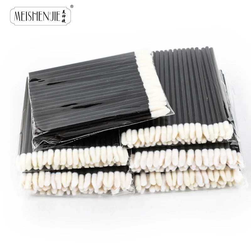 MEISHENJIE 50/500/1000pcs Lip Brushes Makeup Mascara Wands Lipstick Micro Brushes Applicators Cleaner for Eyelash Extension Tool
