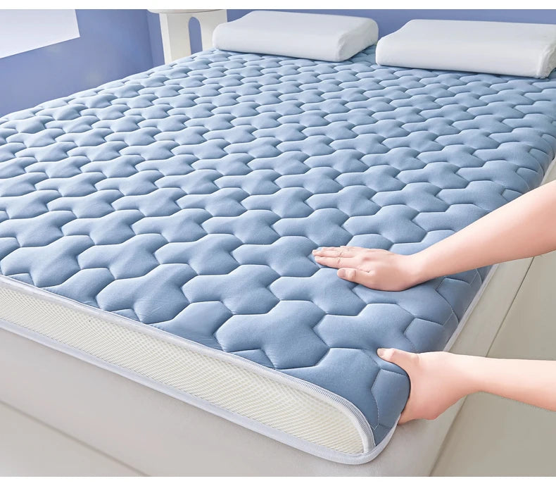 Double Foldable Memory Foam Latex Tatami Mat for Students Dormitory – Elastic Cushion Sleeping Mattress, Home Use, Single and Do