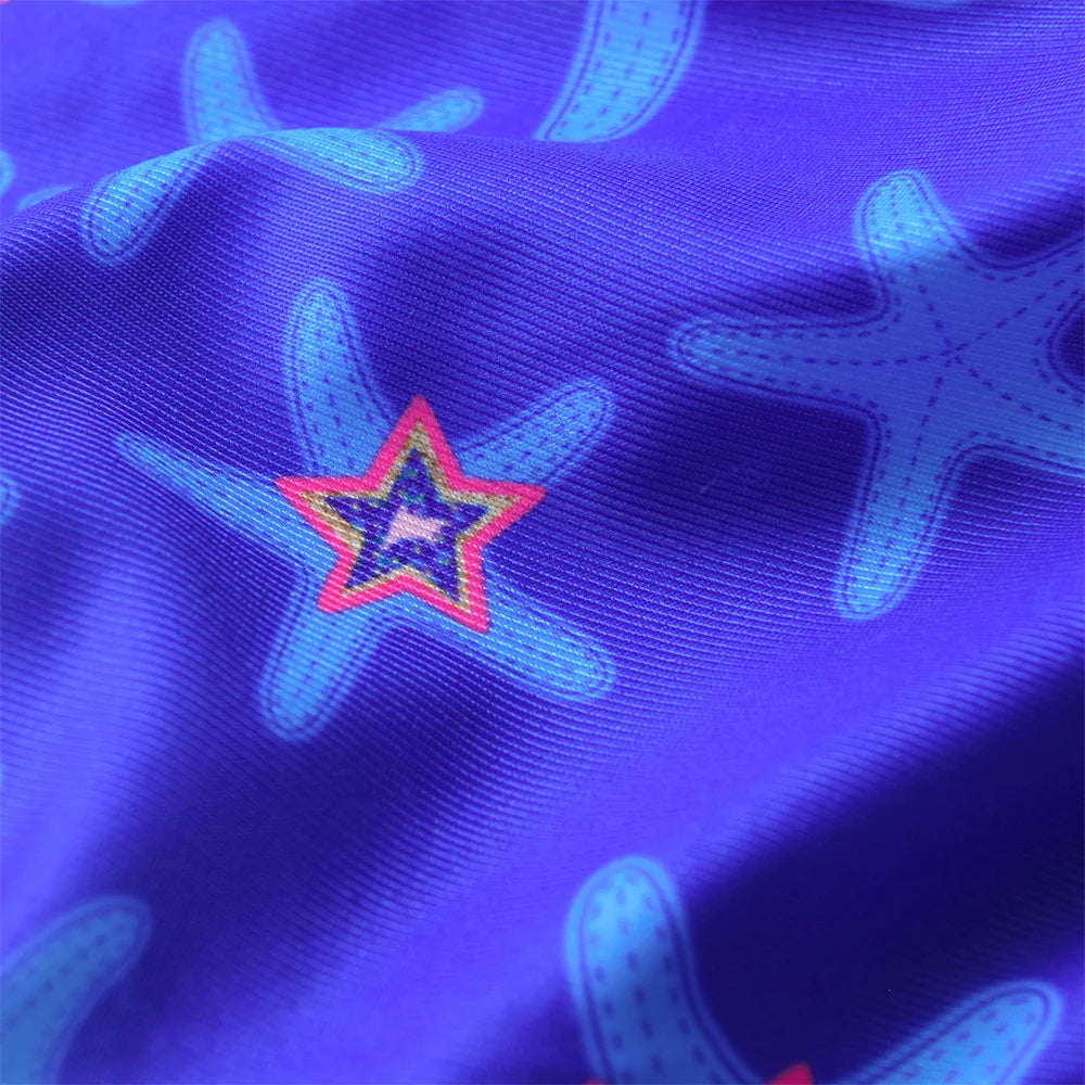 DXTON Girls 2 pcs Swimwear Suit Kids Flag Print Stars Stripe Swimsuit Children Bikini Sets for Summer Beachwear Bathing suit