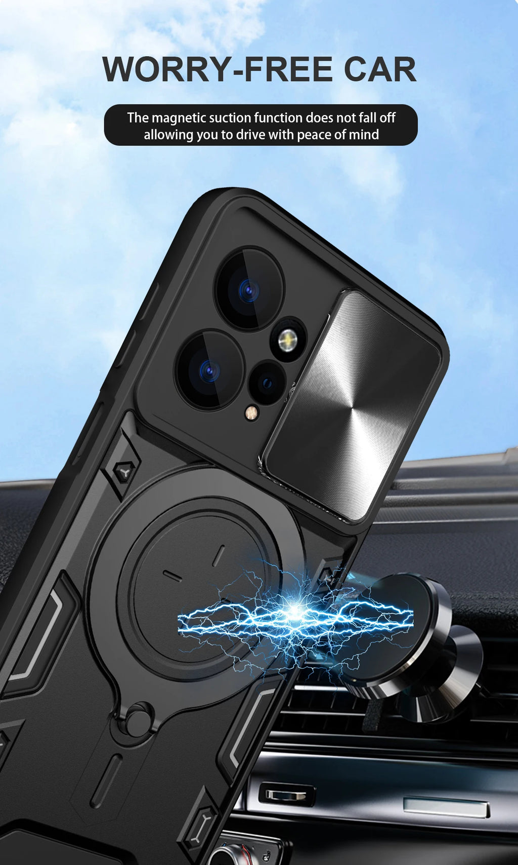 Magsafe Magnetic Camera protection case for Redmi Note 12 4G 12s  Armor Hybrid Metal Ring Back Cover For Redmi Note12 Pro Plus