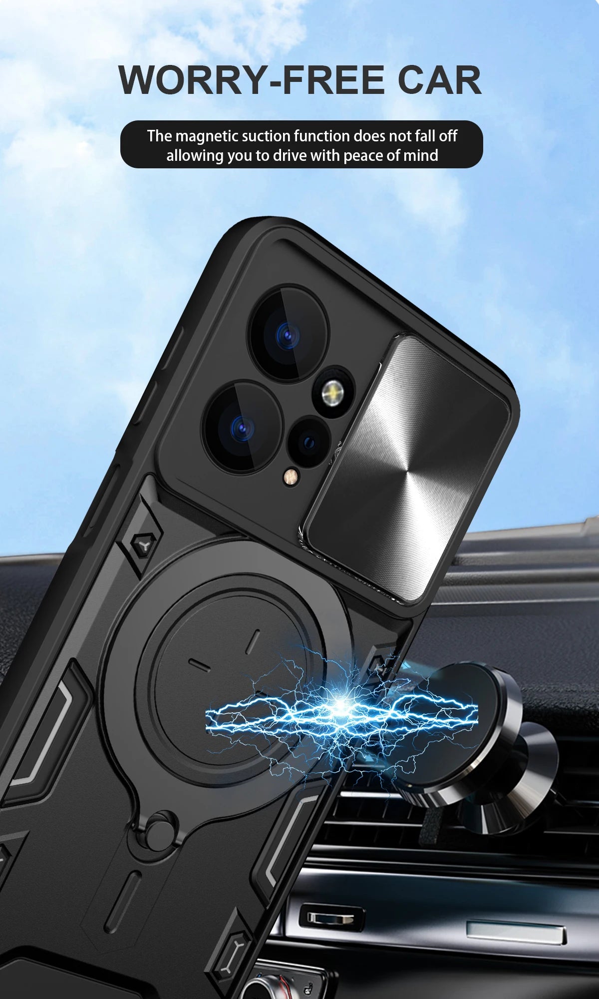 Magsafe Magnetic Camera protection case for Redmi Note 12 4G 12s  Armor Hybrid Metal Ring Back Cover For Redmi Note12 Pro Plus