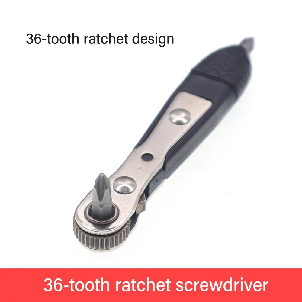 Mini 36-tooth Ratchet Two-way Screwdriver Turning Right Angle Screwdriver For Narrow Small Space Gap L-shaped