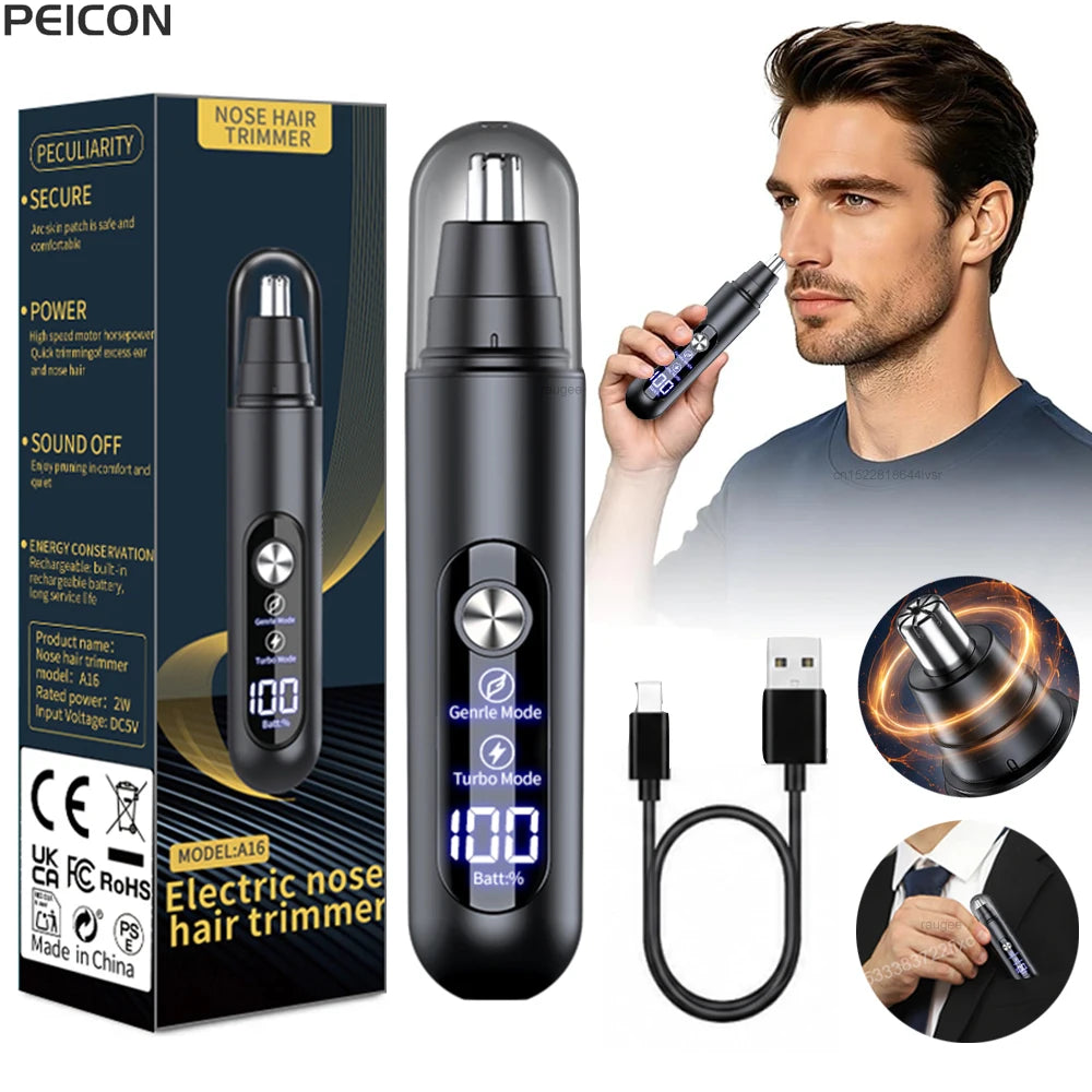 Nose Hair Trimmer for Men Nose Hair Clipper USB Rechargeable Electric Trimmer for Nose and Ears Eyebrow Mini Nose Hair Remover