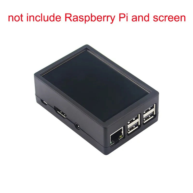 Raspberry Pi 3B Plus Case Plastic ABS Case Shell Box Optional Cooling Fan for Raspberry Pi 3B+/3B Use with 3.5 Inch Screen