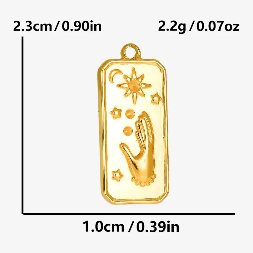 6pcs/Mix Classic Gold/Silver Color Heart Shaped Cross Irregular Shaped Pendant Stainless Steel Diy Women Necklace Accessories