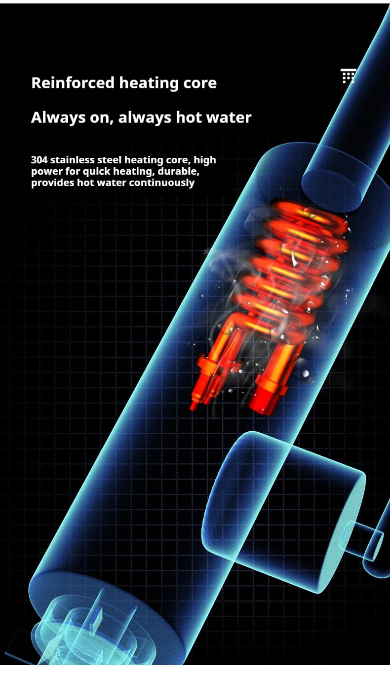 HOMEFISH 3000W 220V Electric Kitchen Water Heater Tap Instant Hot Stainless Steel Water Faucet Heater Cold Heating Faucet