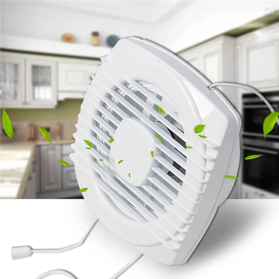 220V 4/6/7inch 110/150/180mm Silence Ventilating Strong Exhaust Extractor Fan for Window Wall Bathroom Toilet Kitchen Mounted