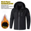 KB Men's Outdoor Jackets Fleece Lining Windbreaker Waterproof Winter Warm Jacket for Men Detachable Hat Men's Coats