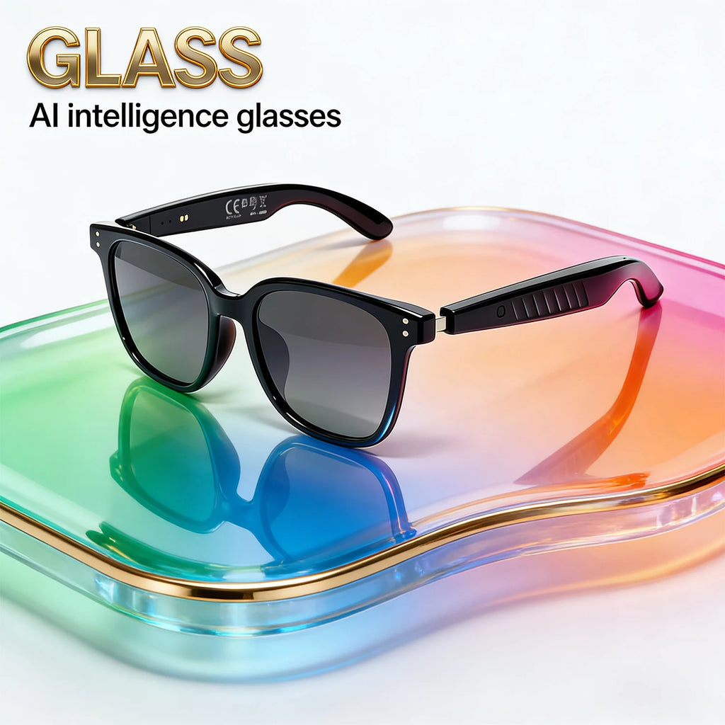 New Smart AI Translation Wireless Glasses with Audio Playback, Suitable for Work, Outdoor Activities, Cycling, and Beach Use