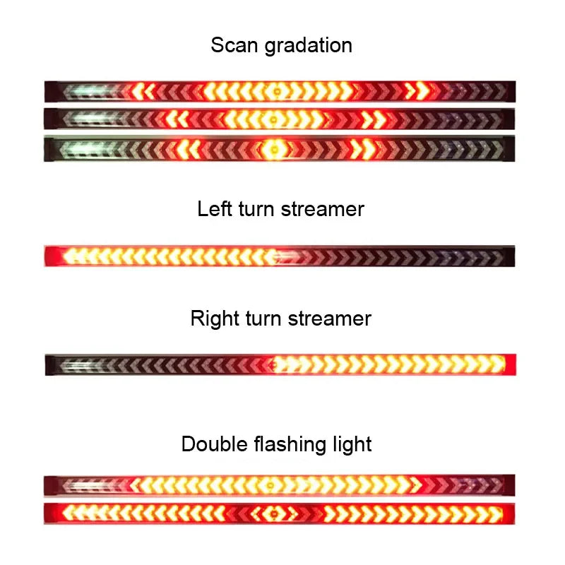 Dynamic Pickup DRL Turn Signal Lamp Tail Truck Tailgate Light Bar LED Strip Reverse Brake Lamp Sequential Flowing Turnning Lamp