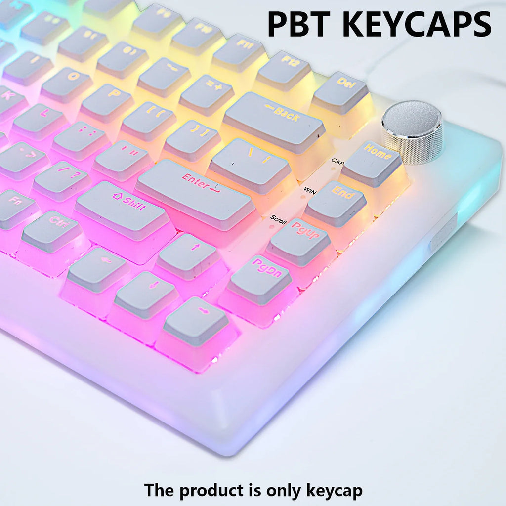 2025 PBT Pudding Keyboard Keycap OEM Profile 129 Keys Key Cap for Mx Hot Swap Mechanical Keyboard Switch Transparent RGB Keycaps