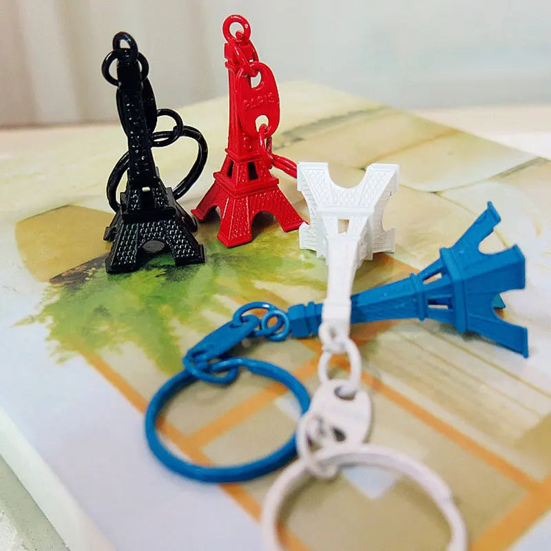 20Pcs Paris Retro Mini Eiffel Tower Model Cute Keychain Keyring Keyfob Gift