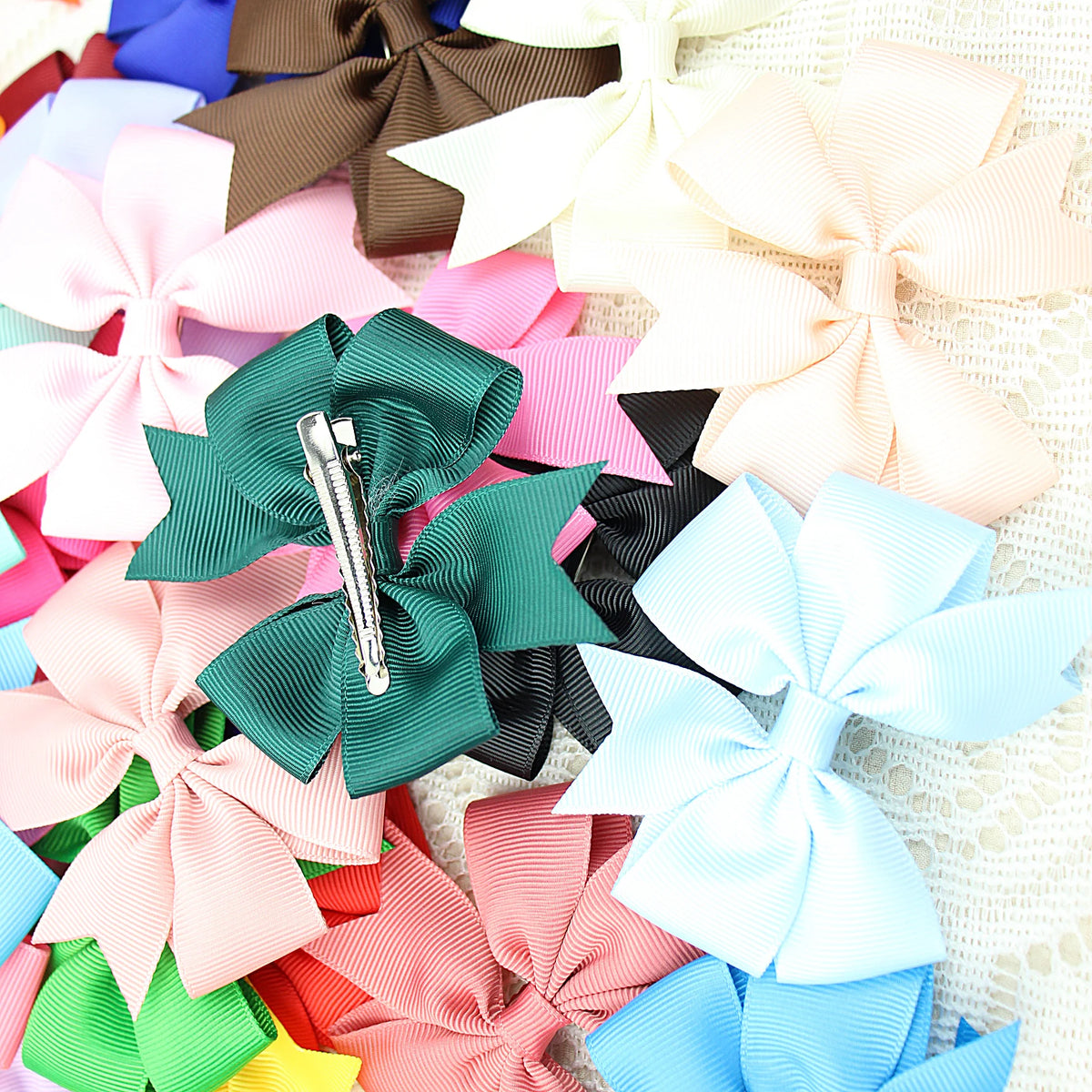 10pcs Ribbon Bow Hair Clip for Girls Hair Accessories Winnower Children Alligator Clip Kids Hairbow Hairpin Grosgrain Barrettes