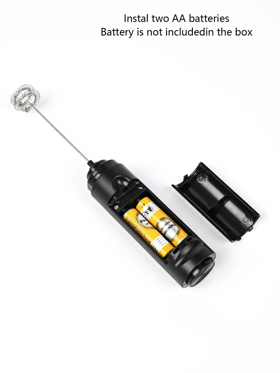 Hand-Held Electric Milk Foam Maker Coffee Mixer Kitchen Strong Egg Beater Mixer Battery AA Powered