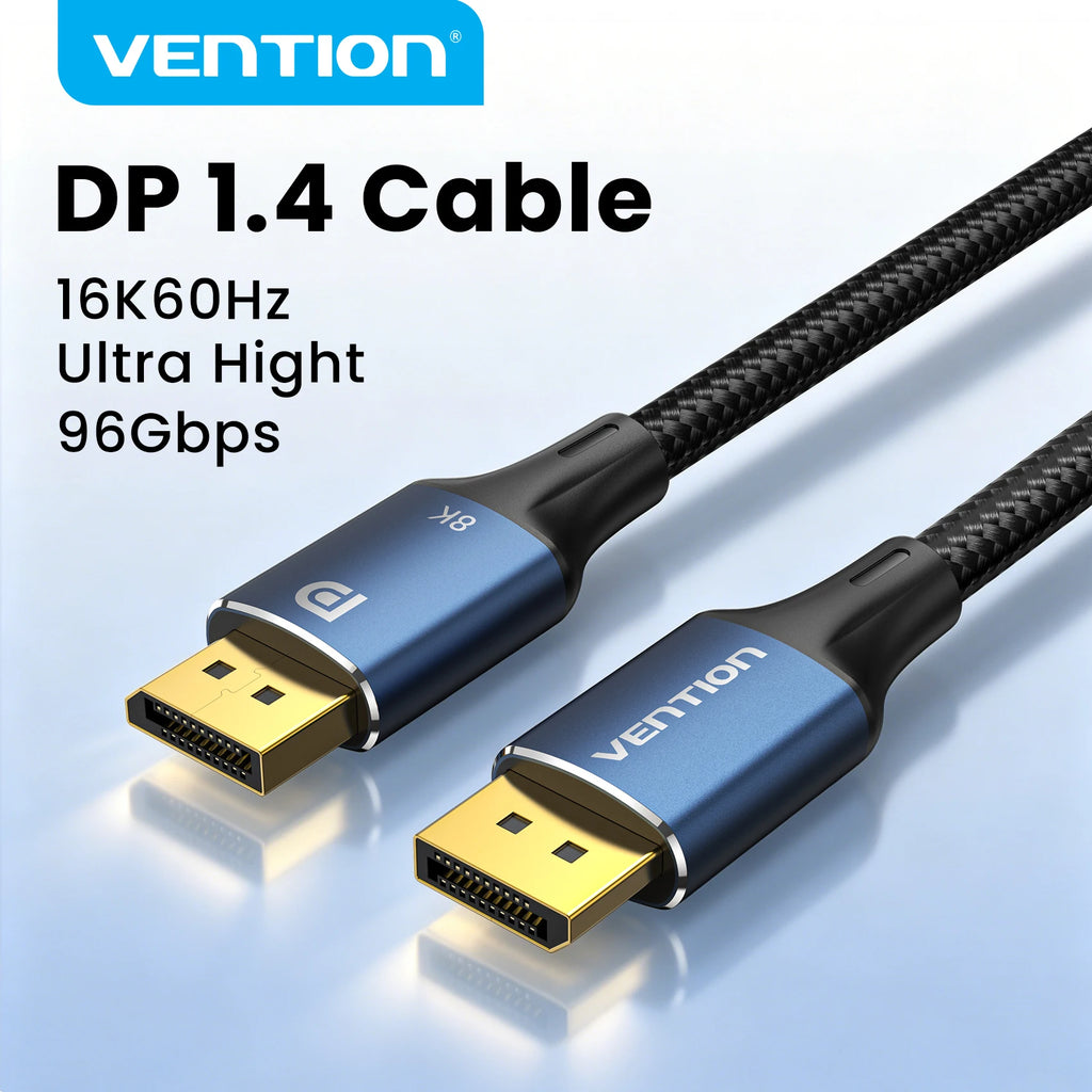 Vention DisplayPort 1.4 Cable 8K 60Hz 4K HDR 165Hz Display Port Audio Cable for Video PC Laptop TV Display Port 1.4 DP Cable 1.2