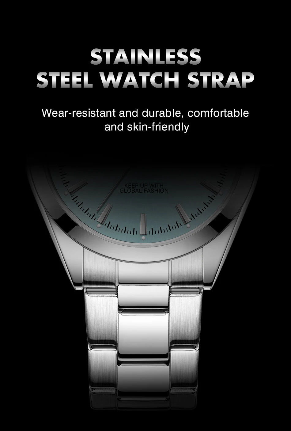 PAAZOMU Fashion Men's Quartz Watch Luminous Hands Date Week Stainless Steel Strap Waterproof Casual Wristwatch Quartz Men Watch