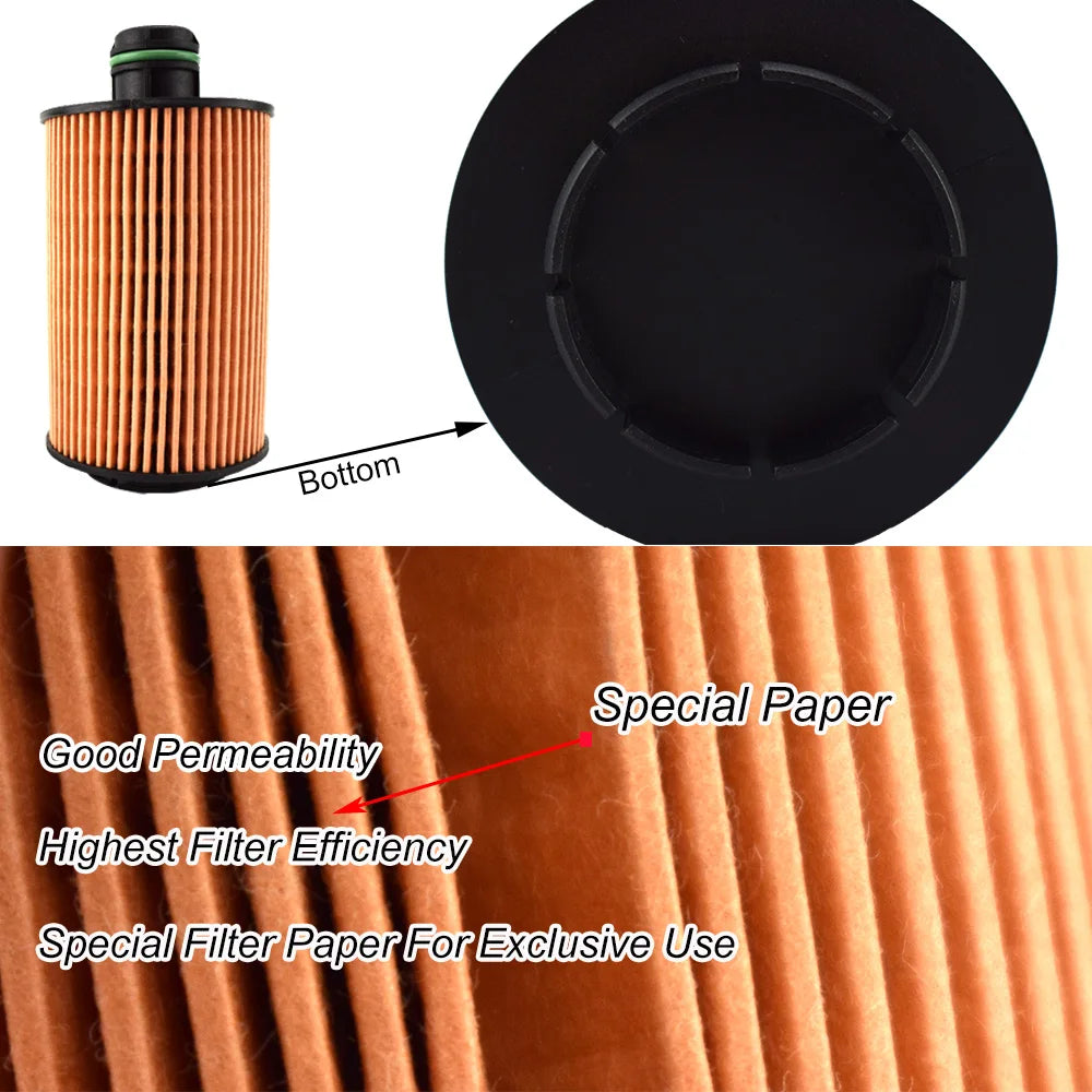 Oil Filter 68229402AA For Chrysler Ram 1500 2014-2018 / Jeep Grand Cherokee WK2 2014 2015 2016 2017 2018 2019 2987cc 3.0L V6