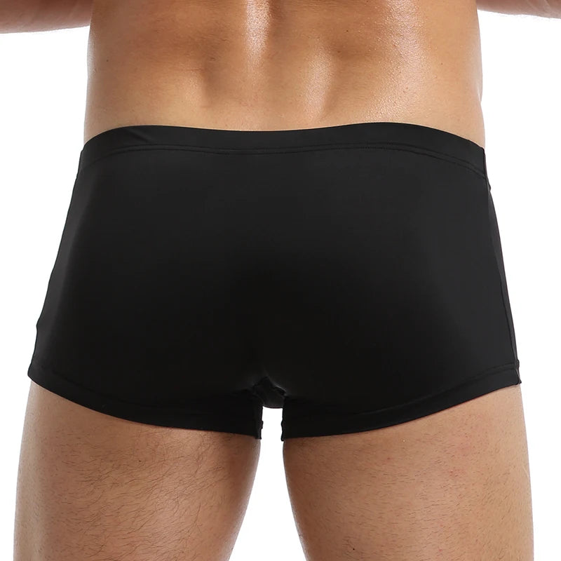 Men's Ice Silk Boxers Breathable Panties Male Large Ultra Thin Boxer Shorts Sexy Underwear