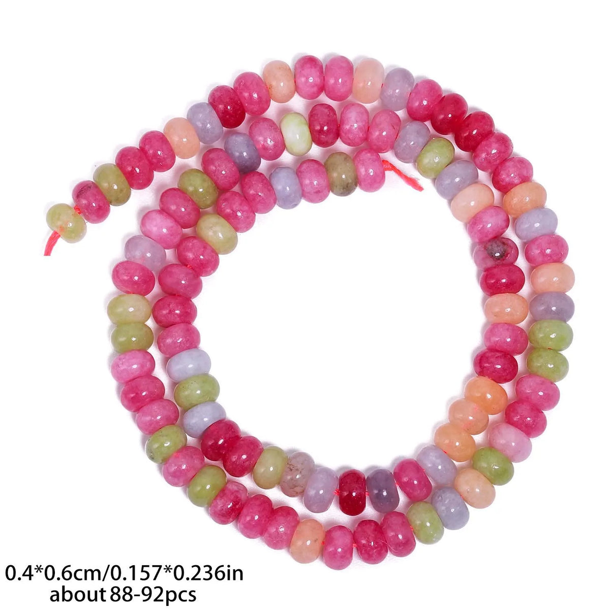 4x6mm Abacus Shape Jade Stone Beads Multicolor Mixed Spacer Beads for Jewelry Making Handmade DIY Bracelet Necklace Pendant