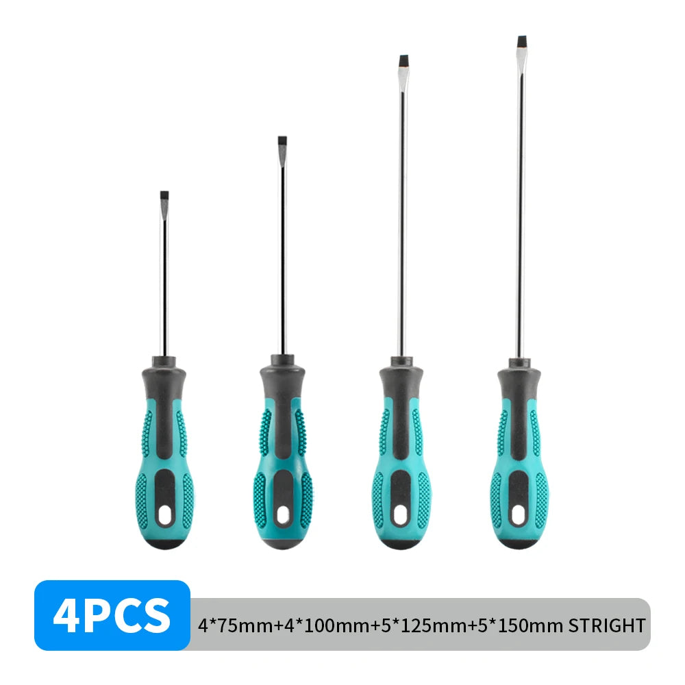 4PCS Multipurpose Handle Screwdrivers Set Electrician Insulated Security Repair Hand Tools  Cross/Straight Type Screw Driver