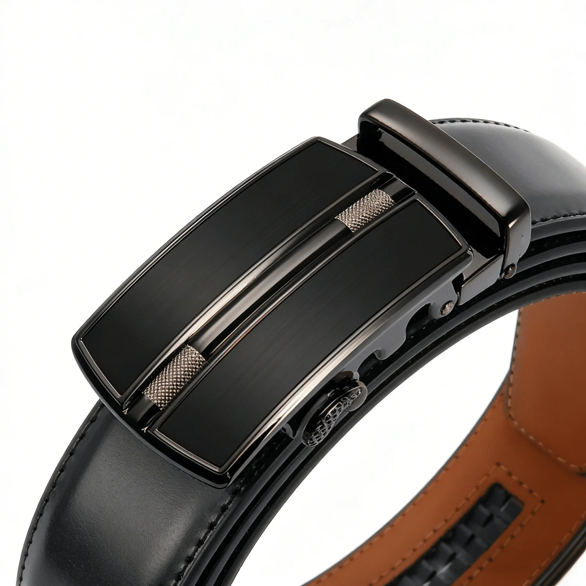 Men's Automatic Genuine Leather Luxury Belt Metal Automatic Buckle Male Waistband Designer High Quality Black Brown Waist Belts