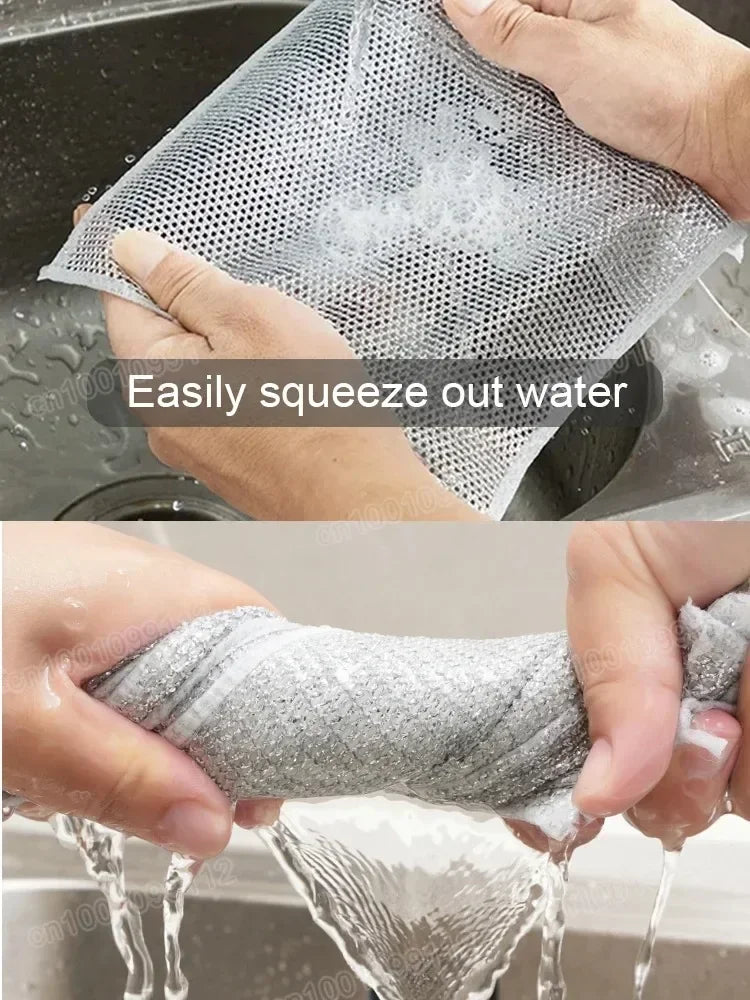 1/5/10/20/30/40pcs single-layer silver-threaded wet wipes, household kitchen stove dishwashing cloths