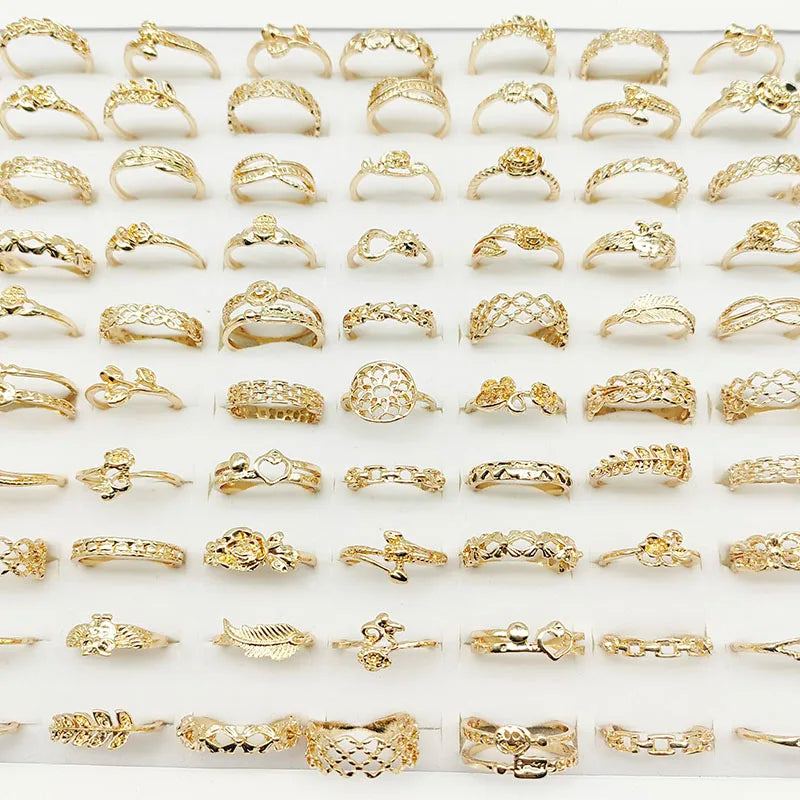 30pcs/Lot Factory Wholesale Dropshipping Antique Design Finger Rings Set Mix Style Women All Match Gift Party Bar Decorate Girl