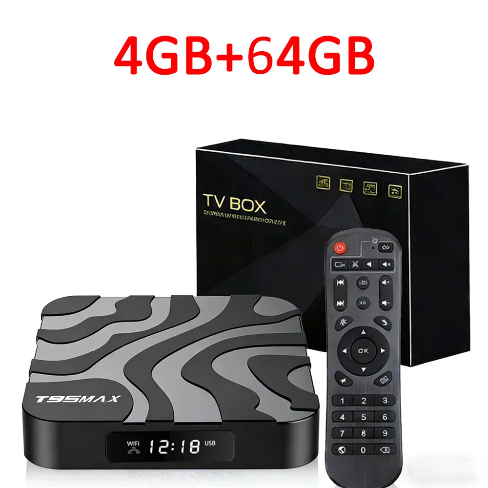 New Android TV Box T95Max Android 16 Allwinner H618 8GB+256GB 2.4&5G Dual Wifi BT5.4 Media Player 4K 8K Video HDR10+ Set Top Box