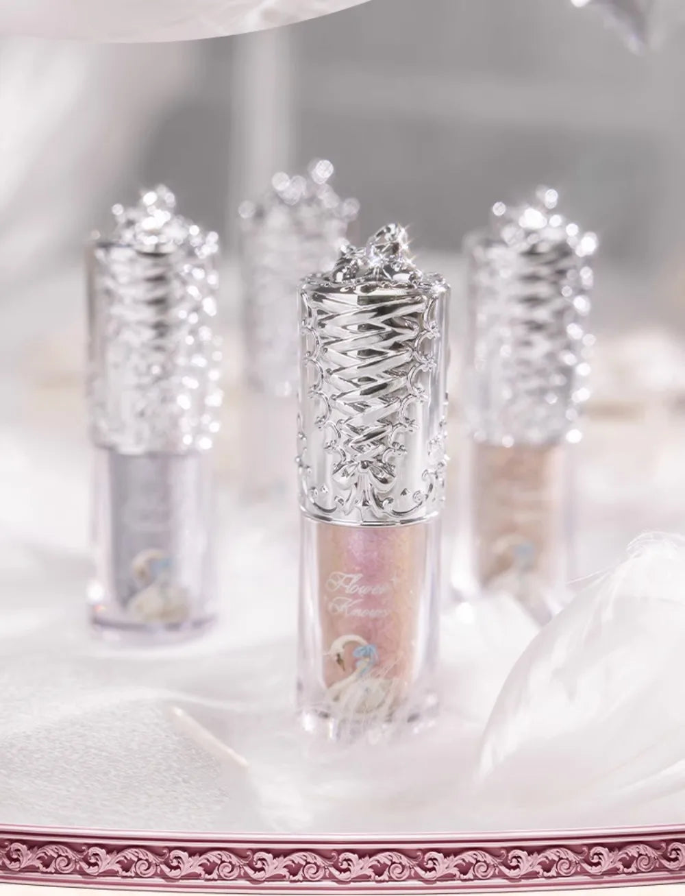 Flower Knows Liquid Eyeshadow Swan Ballet Glitter Quick-Dry Long-Lasting Waterproof Shimmer for Eyes Makeup 4g