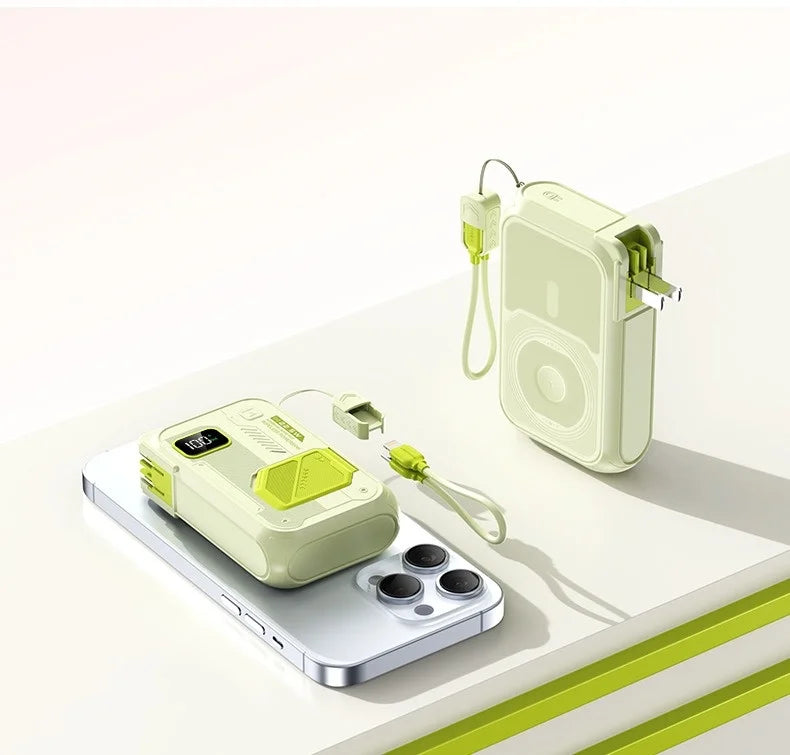 22.5W 20000mAh Power Bank with AC Plug Super Fast Charging Wireless Charging Compact and Portable Mobile Power Supply