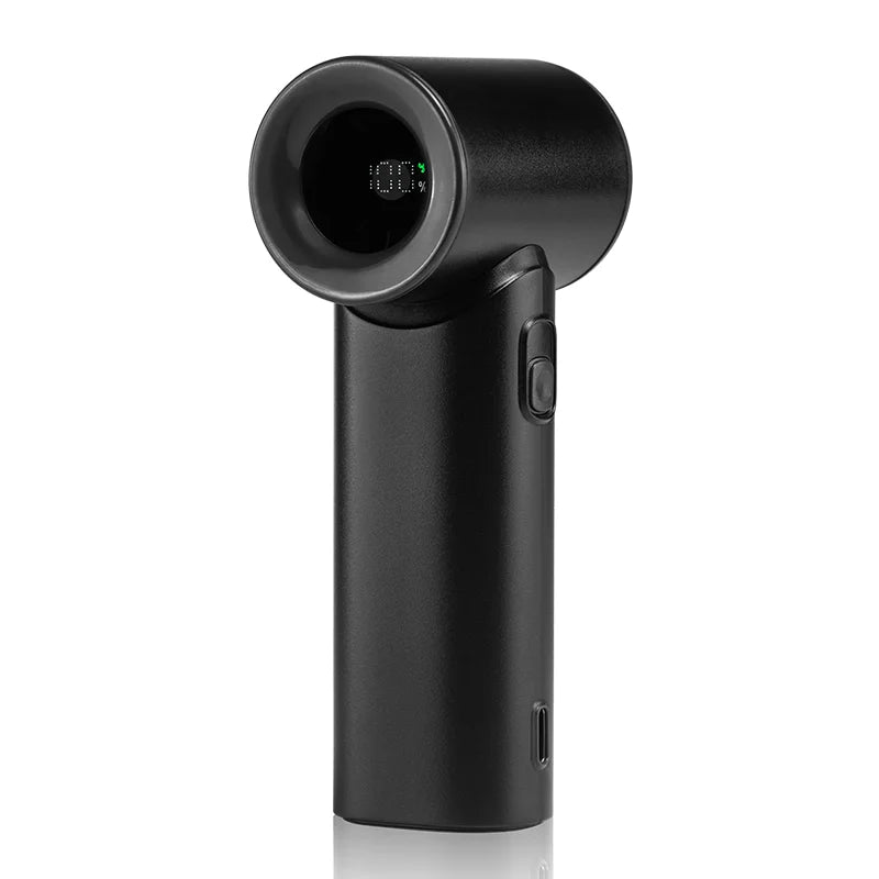 Handheld Turbo Fan Portable Strong Wind Adjustable 5 Speeds 3000mAh USB Rechargeable Personal Highspeed Fans for Travel Camping