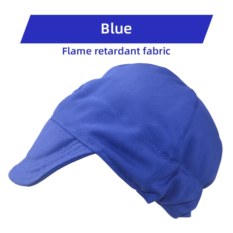 Multi-Color Flame Retardant Welding Cap, Anti-Burn Protective Head Cover Welder Work Hat