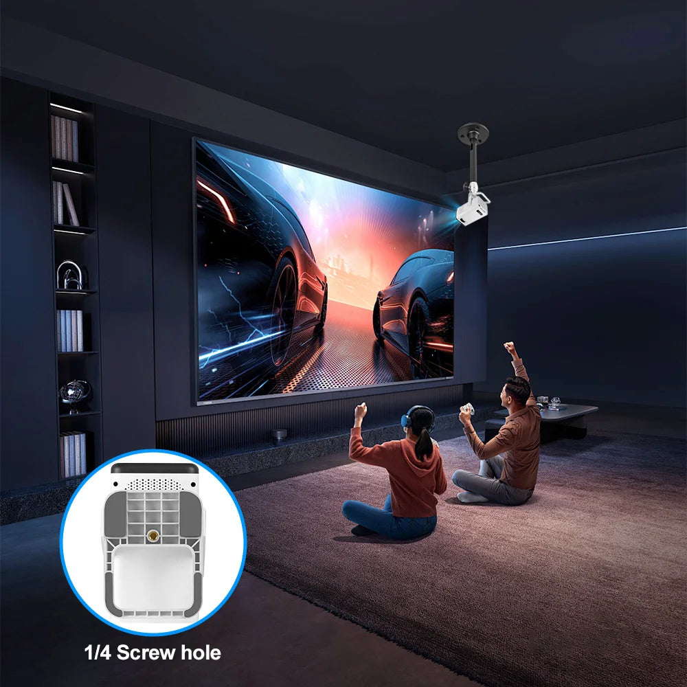 PROGAGA PG310 Mini Portable Projector 4K 1080P 720P Android 300Ansi BT5.4 Projetor PG310 Smart Home Theater Outdoor Video Beamer
