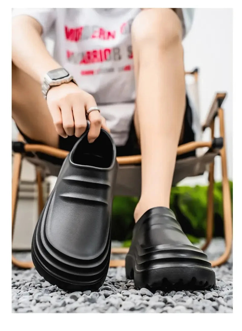 Men's Chef Shoes Summer Spring and Autumn Slippers Men Kitchen Shoes Couple Waterproof Shoes Women Chef Shoes EVA Man Sandals