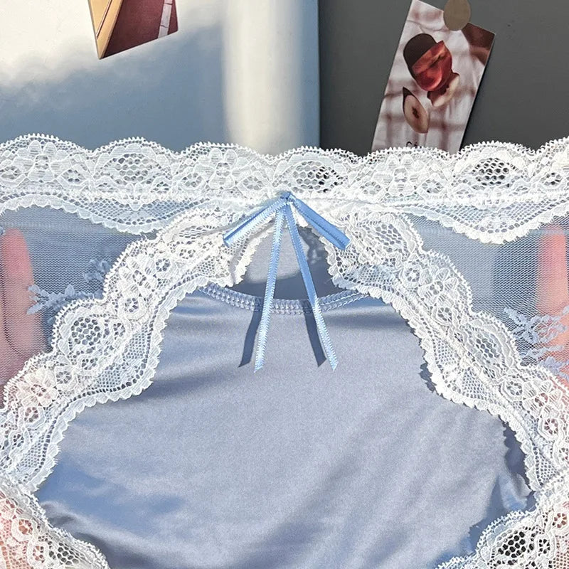 Panties Women‘s Underwear Sexy Lace Panties Thongs Sexy Brazilian Pants Silk Breathable Girls Underwear Plus Size Lingerie